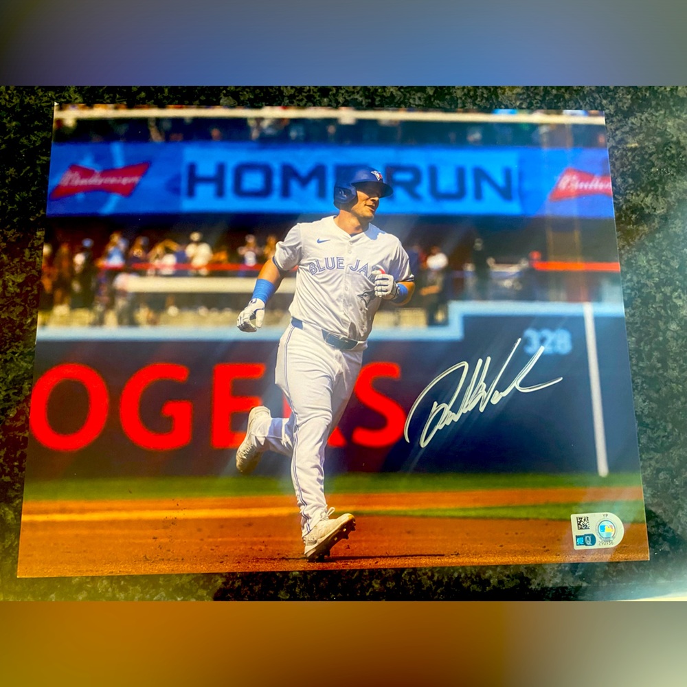 Autographed Daulton Varsho Blue Jays MLB authenticated Baseball Photo !!